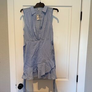 Express Blue Striped Dress